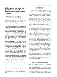 The Release of Formaldehyde Upon Decomposition of 2-Bromo-2