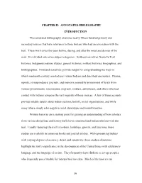 Annotated Bibliography