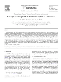 Conceptual Development of the Immune System As a Sixth Sense