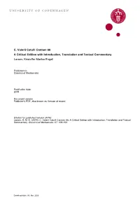 University of Copenhagen Xtb969@Alumni.Ku.Dk