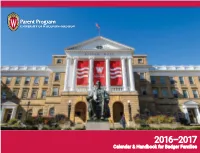 UW-Madison Parent Program Calendar 2016-17