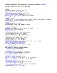 Community Resources for Snohomish County, Washington - Compiled by 4People.Org