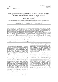 Fish Species Assemblages in Two Riverine Systems of Mujib Basin in Jordan and the Effects of Impoundment