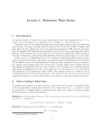 Lecture 1: Stationary Time Series∗
