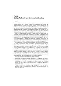 Part 3 Design Rationale and Software Architecting