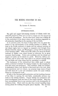 The Mining Industry in 1910