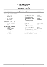 05-11-2020 Sr. No. Case