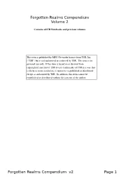 Forgotten Realms Compendium Volume 2