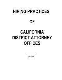 Hiring Practices of California District