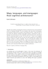 Maps, Languages, and Manguages: Rival Cognitive Architectures?