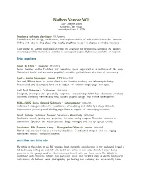 Natevw's Résumé/C.V., Updated 2020 February
