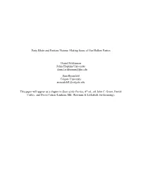 Party Blobs and Partisan Visions: Making Sense of Our Hollow Parties