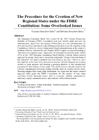 The Procedure for the Creation of New Regional States Under the FDRE Constitution: Some Overlooked Issues