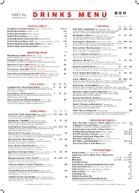 DRINKS MENU Follow Us @Bistrolaz