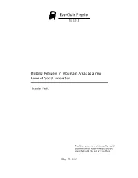 Easychair Preprint Hosting Refugees in Mountain Areas As a New Form Of