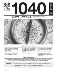 Instructions for Form 1040 (2018)