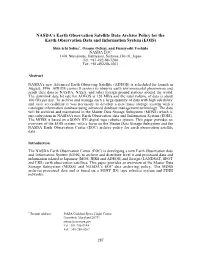 NASDA's Earth Observation Satellite Data Archive Policy for the Earth Observation Data and Information System (EOIS)