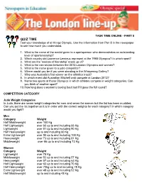 QUIZ TIME Test Your Knowledge of All Things Olympic
