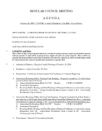 Regular Council Meeting a G E N
