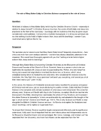 The Role of Mary Baker Eddy in Christian Science Compared to the Role of Jesus Question​: What Kind of Es