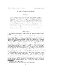 ALGEBRAIC STEIN VARIETIES Jing Zhang