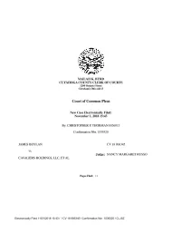 Court of Common Pleas New Case Electronically Filed