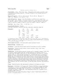 Metacinnabar Hgs C 2001-2005 Mineral Data Publishing, Version 1