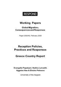 Reception Policies, Practices and Responses Greece Country Report