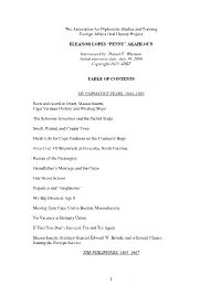 The Association for Diplomatic Studies and Training Foreign Affairs Oral History Project