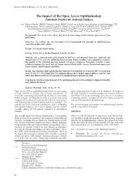 The Impact of the Open-Access Ophthalmology Journals Status On