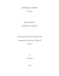 The Syrian Revolt of 1925-1927 a Dissertation