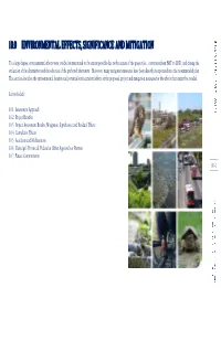 10.0 Environmental Effects, Significance and Mitigation