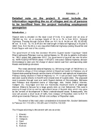 Detailed Note on the Project. It Must Include the Information Regarding