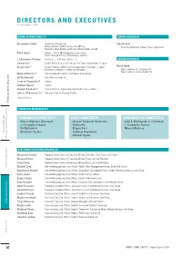 Directors and Executives