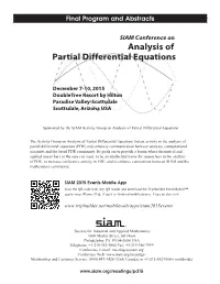 Final Program and Abstracts