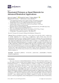 Fluorinated Polymers As Smart Materials for Advanced Biomedical Applications