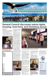 General Council Discusses Nature Rights, Housing, Trust Fund, And
