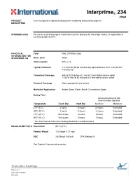 Interprime® 234 Alkyd PRODUCT a One Component, High Build Alkyd Primer Containing Anticorrosive Pigment