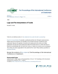 Logic and the Interpretation of Fossils