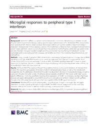 Microglial Responses to Peripheral Type 1 Interferon Ernest Aw1,2, Yingying Zhang1 and Michael Carroll1*