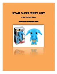 Star Wars Pop! List Popvinyls.Com