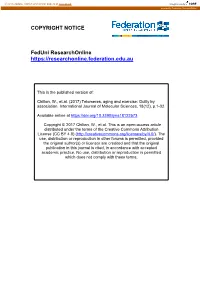 Telomeres, Aging and Exercise: Guilty by Association?