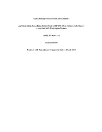 Clinical Study Protocol with Amendment 3 an Open-Label
