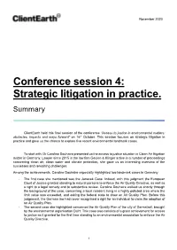 Conference Session 4: Strategic Litigation in Practice
