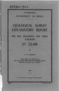 Geological Survey Explanatory Report St Clair