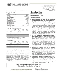 Hilliard Lyons Upgrade Report
