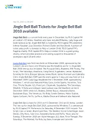 Jingle Bell Ball Tickets for Jingle Bell Ball 2010 Available