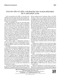 Protective Effect of Caffeic Acid Phenethyl Ester on Myocardial Injury Due to Anti-Oxidant Action