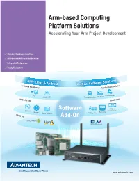 Arm-Based Computing Platform Solutions Accelerating Your Arm Project Development