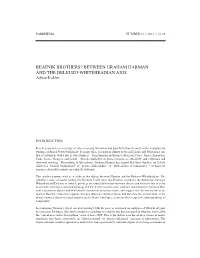 BETWEEN GRAHAM HARMAN and the DELEUZO-WHITEHEADIAN AXIS Adrian Ivakhiv